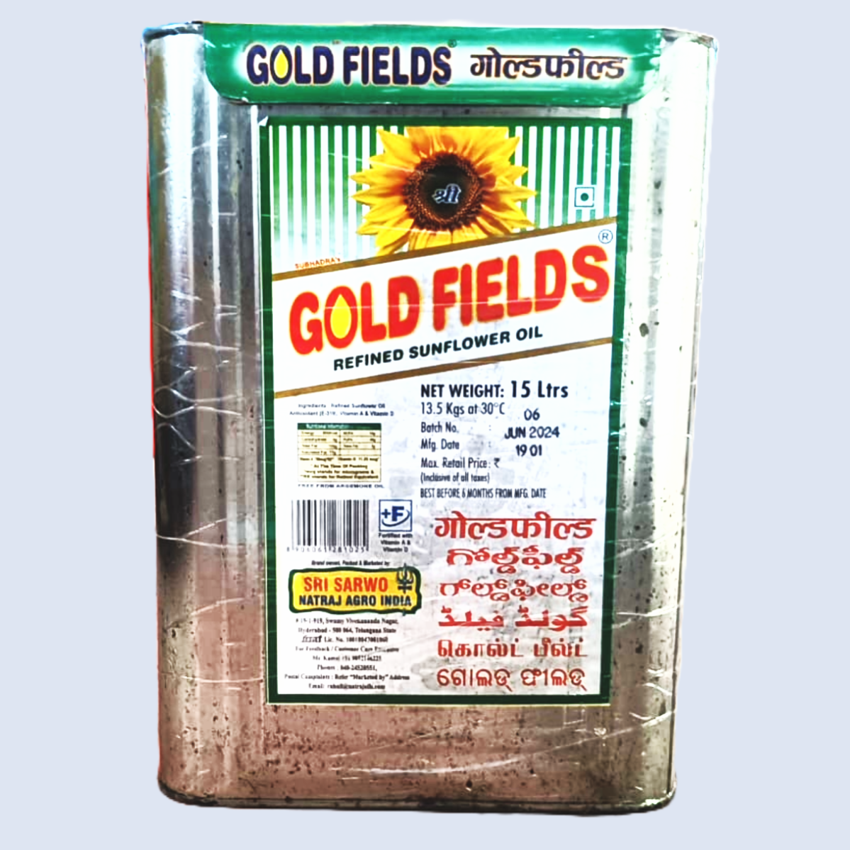 Gold Field - Refined Oil Tin 15Lt