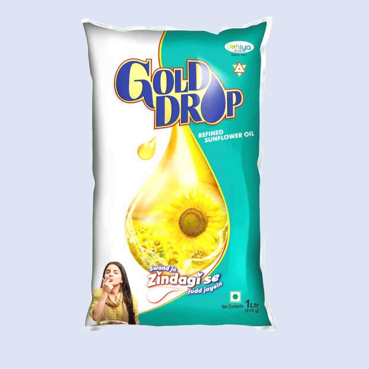 Gold Drop - Refined Sunflower Oil 1Lt (Pack of 16)