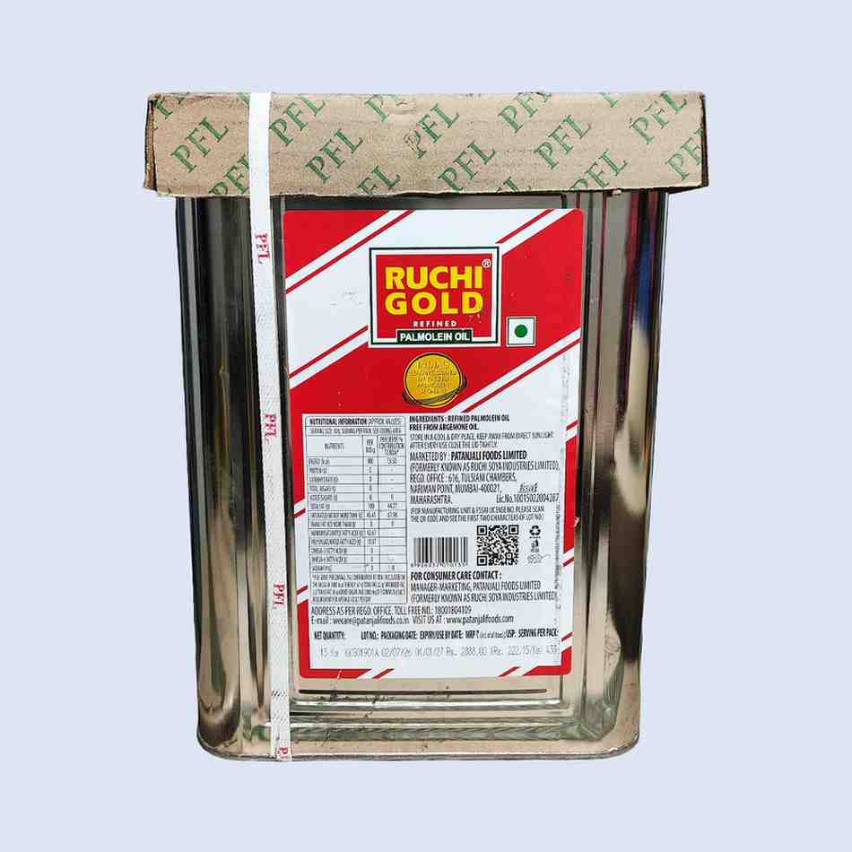 Ruchi Gold - Refined Palmolein Oil 13Kg Tin
